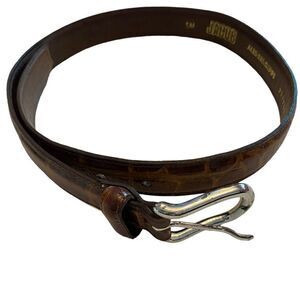 EUC JACOB Leather Brown Patterned Belt
